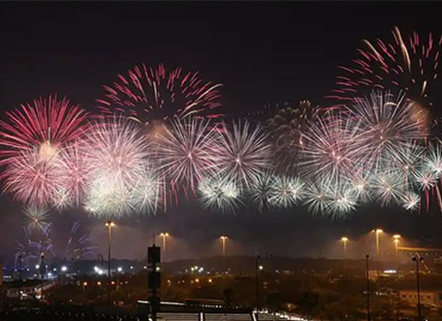 通海县焰火晚会